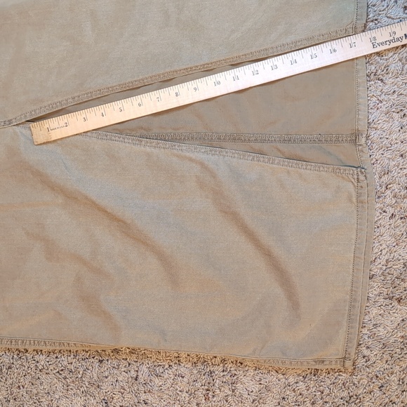 Maurices Khaki Softy Elastic Waist Pencil Skirt Front Slit SZ 16 - Picture 4 of 11